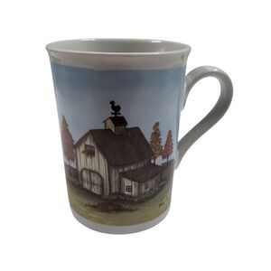 Hand Painted Barn Coffee Mug Rooster Weathervane Farmhouse‎ Decor Cup